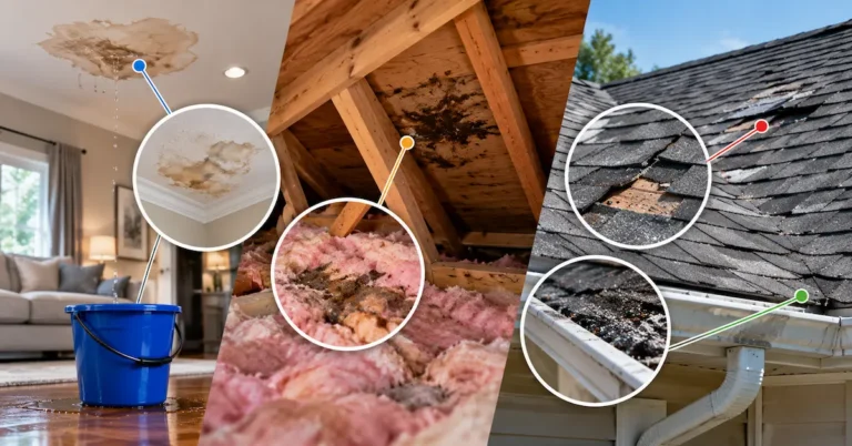what does a roof leak look like